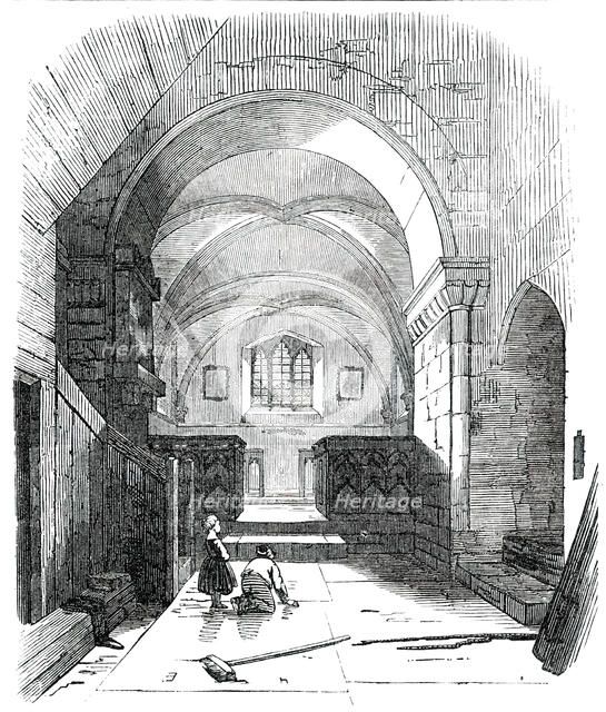 Interior of Upton Church, Bucks., 1850. Creator: Unknown.