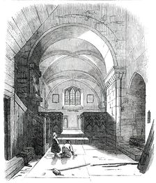 Interior of Upton Church, Bucks., 1850. Creator: Unknown