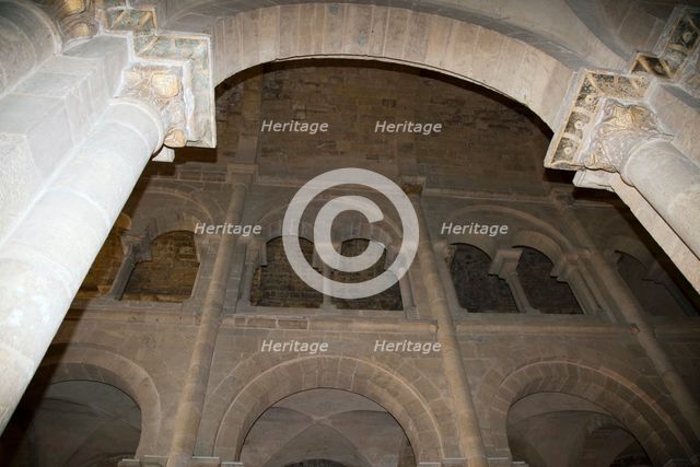 Interior, Old Cathedral of Coimbra, Portugal, 2009.  Creator: Samuel Magal.