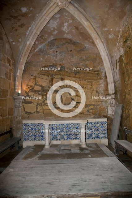 Interior, Old Cathedral of Coimbra, Portugal, 2009.  Creator: Samuel Magal.