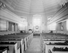 Interior, Old Swede's [Gloria Dei] Church, Philadelphia, Pa., c1908. Creator: Unknown