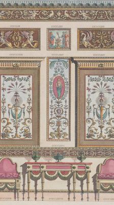 Interior Ornamented Wall, nos. CCCCLXIX-CCCCLXXIX..., 1801. Creator: Unknown