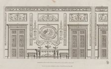Interior Ornamented Wall with Doors, nos. 228-239 ("Designs for Various Ornaments..., July 17, 1791. Creator: Michelangelo Pergolesi