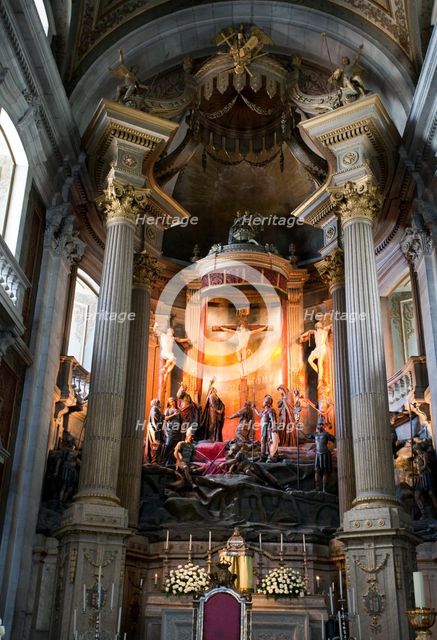 Interior, looking towards the altar, Bom Jesus do Monte Church, Braga, Portugal, 2009. Creator: Samuel Magal.