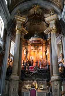 Interior, looking towards the altar, Bom Jesus do Monte Church, Braga, Portugal, 2009. Creator: Samuel Magal