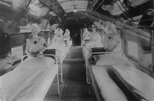 Interior Military Hospital car, C.P.R.'Y, 1917. Creator: Bain News Service