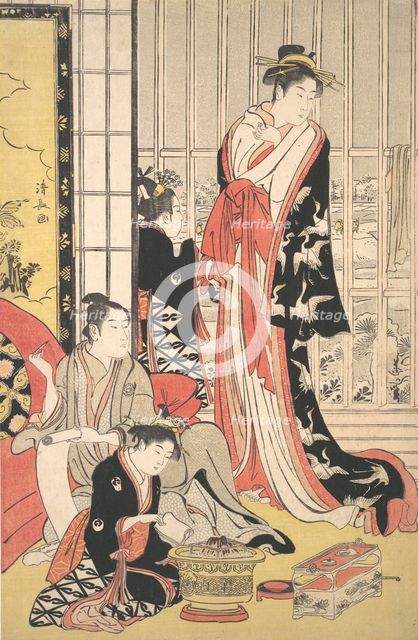 Interior Scene, ca. 1788. Creator: Torii Kiyonaga.