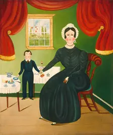 Interior Scene, c. 1840. Creator: Unknown