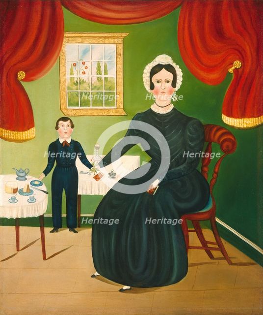 Interior Scene, c. 1840. Creator: Unknown.