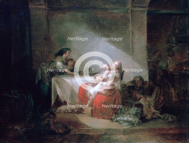 'Interior Scene', late 18th century. Artist: Jean-Honore Fragonard