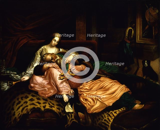 (Interior Scene with Sultan and Concubine). Creator: Thomas Buchanan Read.