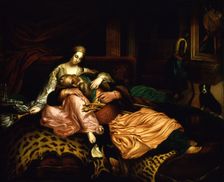 (Interior Scene with Sultan and Concubine). Creator: Thomas Buchanan Read