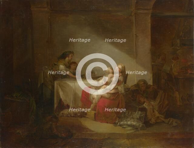Interior Scene. The Happy Mother, Second Half of the 18th cen.. Artist: Fragonard, Jean Honoré (1732-1806)