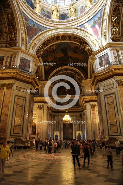 Interior, St Isaac's Cathedral, St Petersburg, Russia, 2011. Creator: Sheldon Marshall.