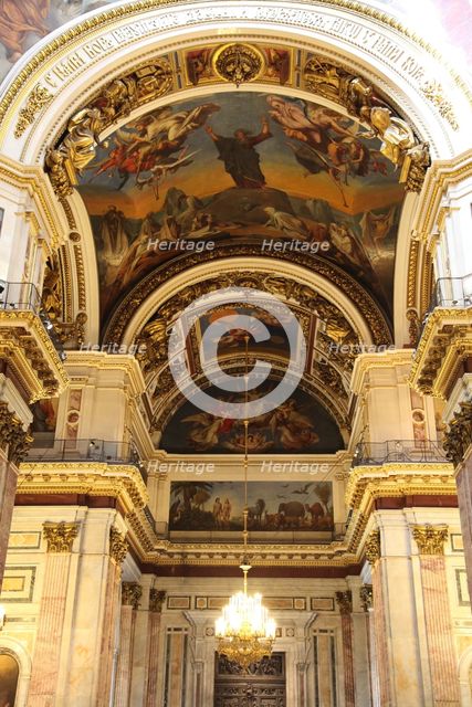 Interior, St Isaac's Cathedral, St Petersburg, Russia, 2011. Creator: Sheldon Marshall.