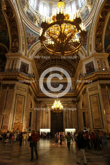 Interior, St Isaac's Cathedral, St Petersburg, Russia, 2011. Creator: Sheldon Marshall.