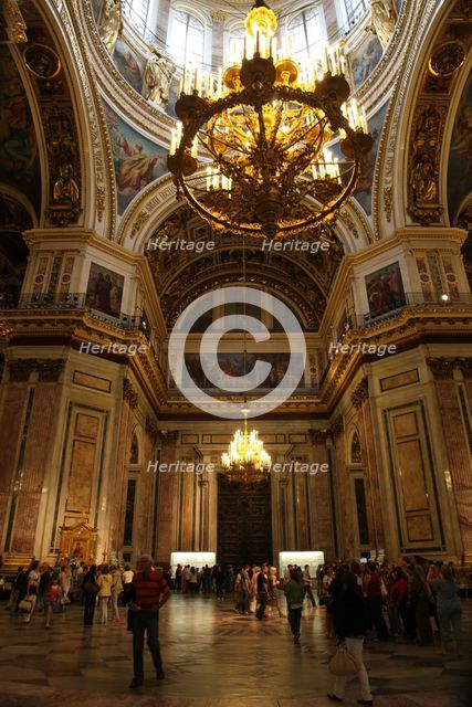 Interior, St Isaac's Cathedral, St Petersburg, Russia, 2011. Creator: Sheldon Marshall.