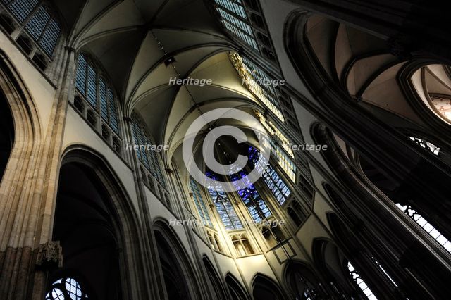Interior, St. Martin's Cathedral, Utrecht, Netherlands, 2013.  Creator: LTL.