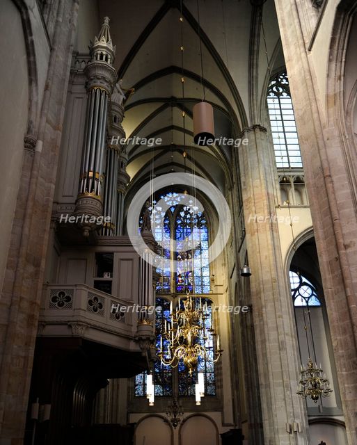Interior, St. Martin's Cathedral, Utrecht, Netherlands, 2013.  Creator: LTL.