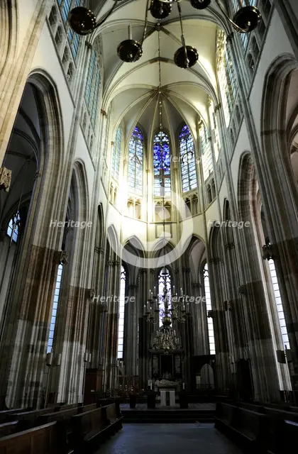 Interior, St. Martin's Cathedral, Utrecht, Netherlands, 2013.  Creator: LTL.