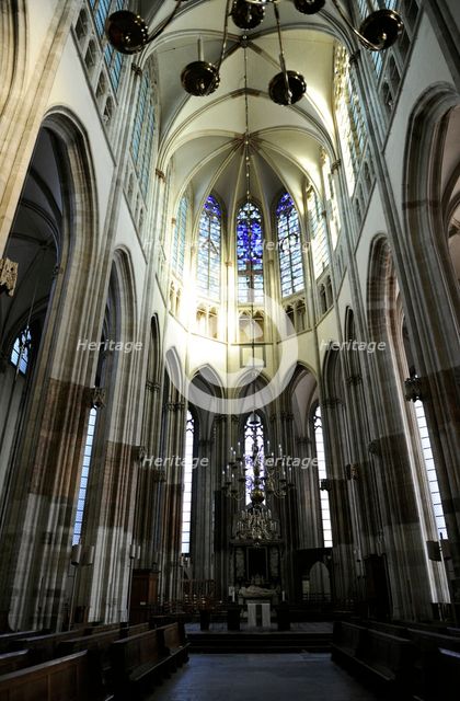 Interior, St. Martin's Cathedral, Utrecht, Netherlands, 2013.  Creator: LTL.