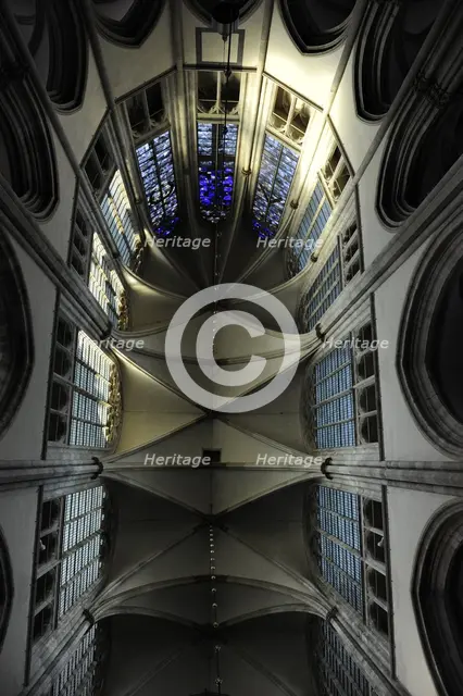 Interior, St. Martin's Cathedral, Utrecht, Netherlands, 2013.  Creator: LTL.