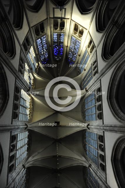 Interior, St. Martin's Cathedral, Utrecht, Netherlands, 2013.  Creator: LTL.
