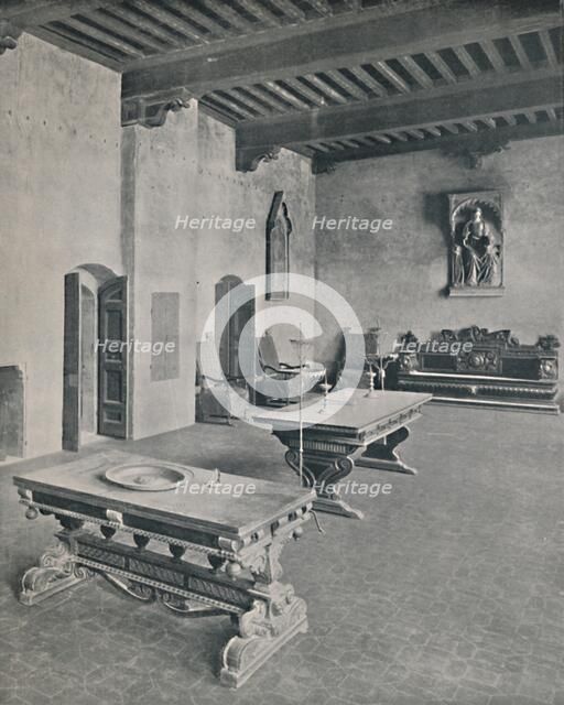 'Interior Palazzo Davanzati, Florence. With Two 16th Century Tables', 1928 Artist: Unknown.