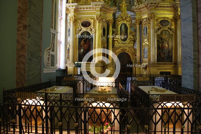 Interior, Peter and Paul Cathedral, St Petersburg, Russia, 2011. Creator: Sheldon Marshall.
