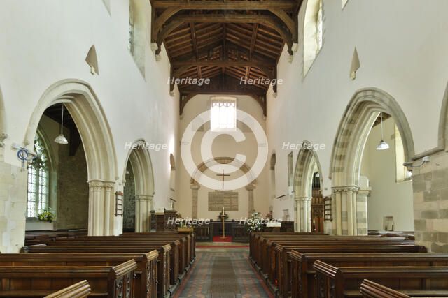 Interior, Priory Church of St Mary, Deerhurst, Gloucestershire, 2010.