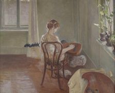 Interior with the Chimera Playing the Lute, 1908. Creator: Jacek Malczewski