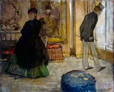 Interior with Two Figures 1869. Artist: Edgar Degas