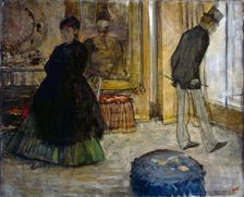 Interior with Two Figures 1869. Artist: Edgar Degas