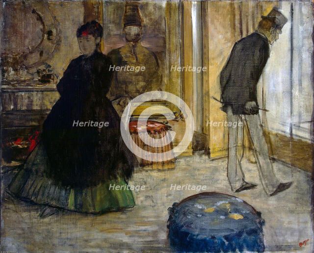 'Interior with Two Figures', 1869.  Artist: Edgar Degas