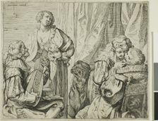 Interior with Two Pairs of Lovers and a Fool, 1625/29. Creator: Johann Liss