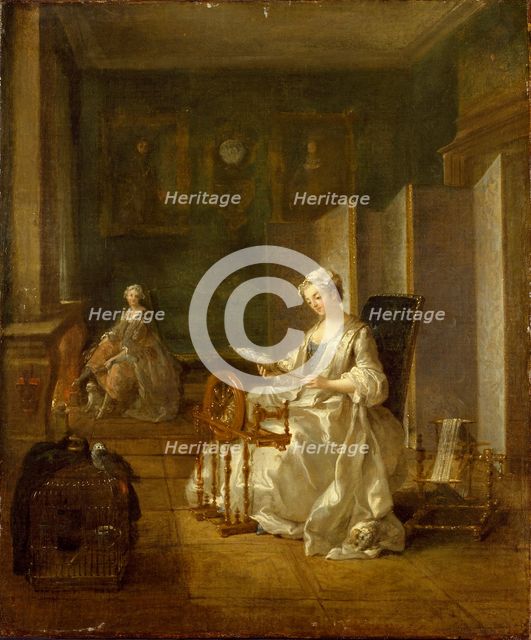 Interior with two Women, late 1730s-early 1740s. Artist: Etienne Jeaurat.