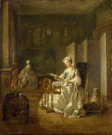 Interior with two Women, late 1730s-early 1740s. Artist: Etienne Jeaurat