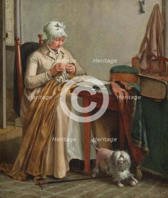 Interior with Woman Sewing, c.1800-c.1810. Creator: Wybrand Hendriks.