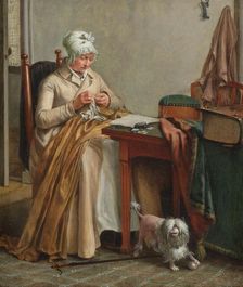 Interior with Woman Sewing, c.1800-c.1810. Creator: Wybrand Hendriks
