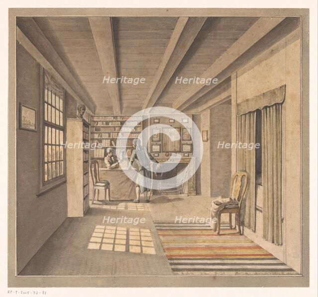 Interior with a bookseller, c.1800-c.1850. Creator: Anon.