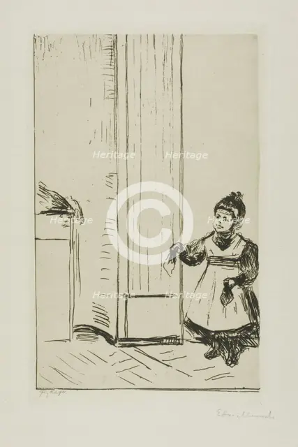 Interior with a Child. Lothar Linde, 1902. Creator: Edvard Munch.