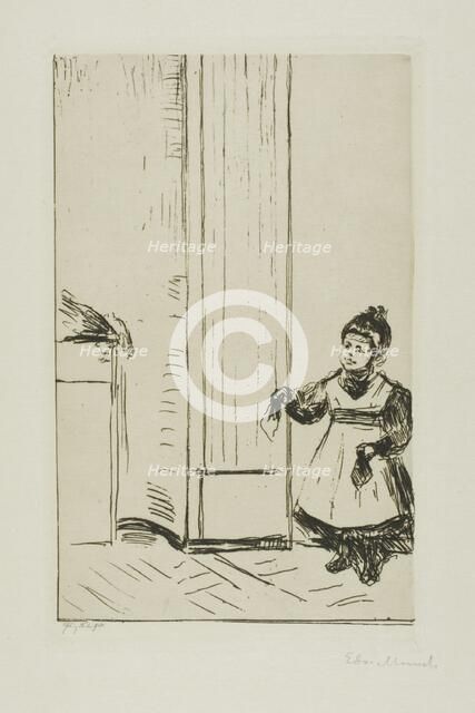 Interior with a Child. Lothar Linde, 1902. Creator: Edvard Munch.