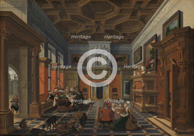 Interior with a Company, c.1622-c.1624. Creator: Bartholomeus van Bassen.
