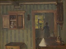 Interior with a Little Girl, 1854-1917. Creator: Hans Smidth