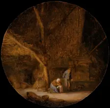 Interior with a Peasant Family, 1637. Creator: Adriaen van Ostade