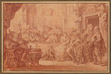 Interior with a wedding party. From the Life of Henry IV. Creator: Cochin, Charles-Nicolas, the Younger (1715-1790)