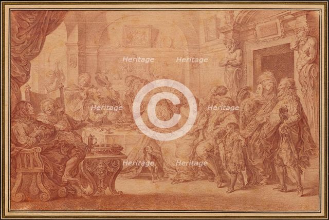 Interior with a wedding party. From the Life of Henry IV. Creator: Cochin, Charles-Nicolas, the Younger (1715-1790).