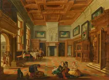 Interior with an elegant gathering, First Half of 17th century. Creator: Bassen, Bartholomeus Corneliszoon van (1590-1652)