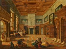 Interior with an elegant gathering, First Half of 17th century. Creator: Bassen, Bartholomeus Corneliszoon van (1590-1652)