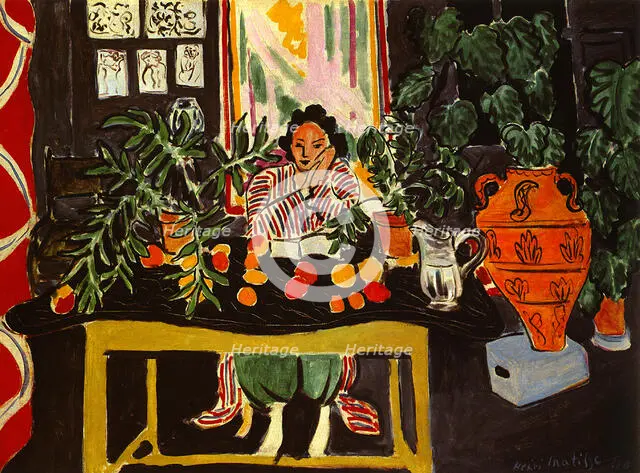 Interior with an Etruscan Vase, 1940. Creator: Henri Matisse.